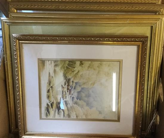 5 various watercolour landscapes
